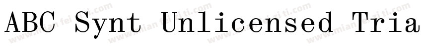 ABC Synt Unlicensed Trial Regular字体转换